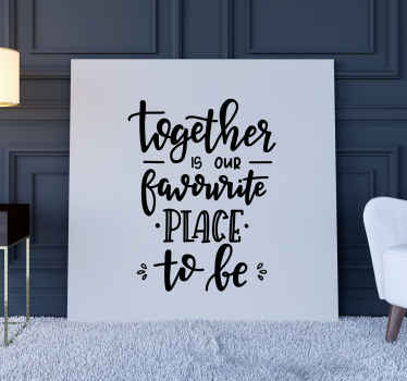 Juntos arte de tela motivacional - uma citação de texto estilista preto sobre fundo branco! Perfeito para decorar qualquer espaço. é duradouro e feito de qualidade.