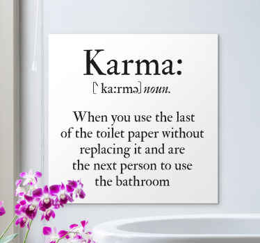 Quadro para a casa de banho Banho divertido karma - TenStickers