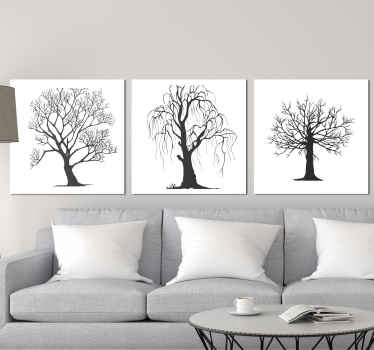 Se você ama a sensação e a aura que vem com o inverno e as folhas caindo das árvores, você deve comprar esta arte diferente em tela de árvore de inverno.