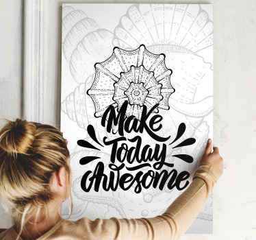 Quadro frase motivacional Vida marinha e conchas - TenStickers