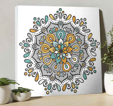 Uma impressão em tela de mandala ornamental elegante - coloque-a em qualquer parte da sua casa e veja como ela mudaria a aparência do ambiente.
