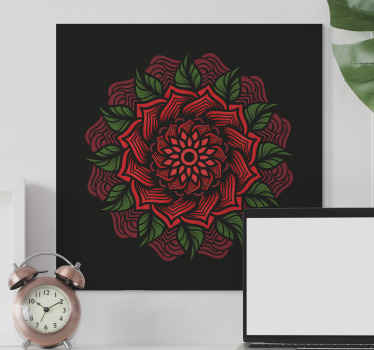 Mandala canvas art com tema rosa - uma incrível decoração de tela para sua casa e outros espaços. Feito de qualidade.