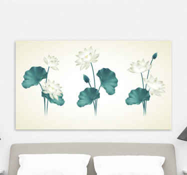 Quadro para cabeceira Flor de lotus - TenStickers