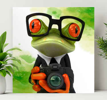 Quadro juvenil Sapo fotógrafo - TenStickers