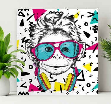 Quadro juvenil Macaco funky - TenStickers