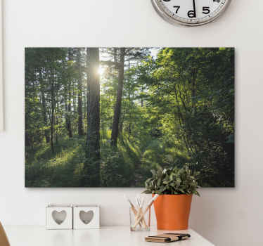 Impressão em tela de árvores e floresta verde - compre esta relaxante impressão em tela de flores e plantas agora para o local da sua casa. Vamos enviá-lo à sua porta!