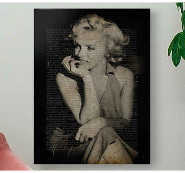 Canvas retro art. De marlyn monroe do vintage. Retrato em tons de cinza de marilyn monroe. Decore suas paredes. Envio imediato!