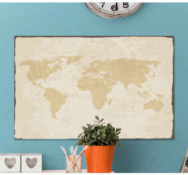 Tela branca e bege do mapa do mundo vintage. Plano de fundo texturizado branco com um motivo de mapa-múndi bege. Decore suas paredes. Envio imediato!