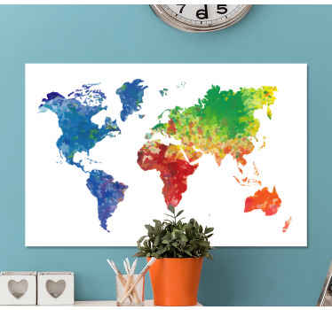 Quadro mapa mundi Artístico - TenStickers