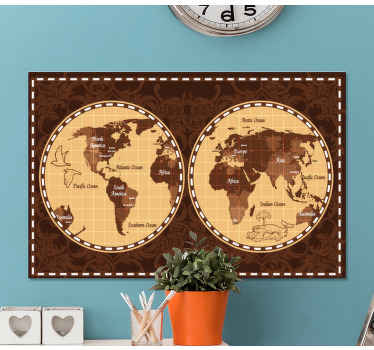 Quadro mapa mundi Velho - TenStickers