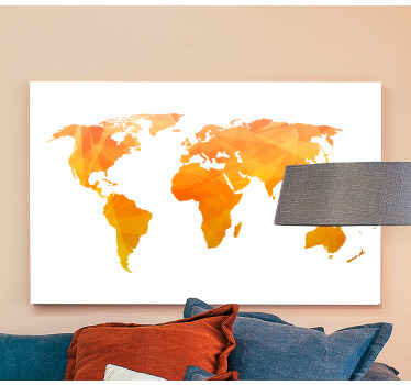 Quadro mapa mundi Forma abstrata - TenStickers