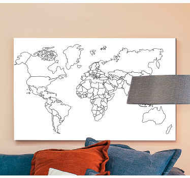 Quadro mapa mundi Minimal moderno - TenStickers