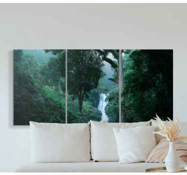 Quando você olhar para este rio cercado por Vinil decorativode paisagem de florestas, você vai imaginar como ele ficaria bonito em sua casa.