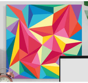 Quadro de figuras geométricas Imagem geométrica multicolorida - TenStickers