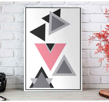 Quadro de figuras geométricas Triângulos arte abstrata - TenStickers