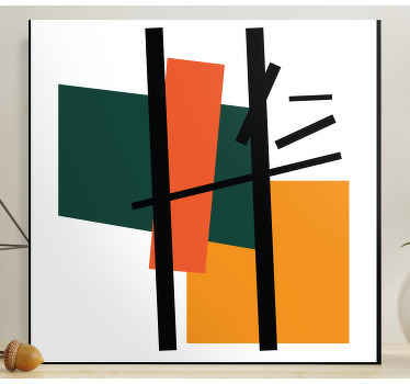 Quadro de figuras geométricas Quadrados e retângulos arte abstrat - TenStickers