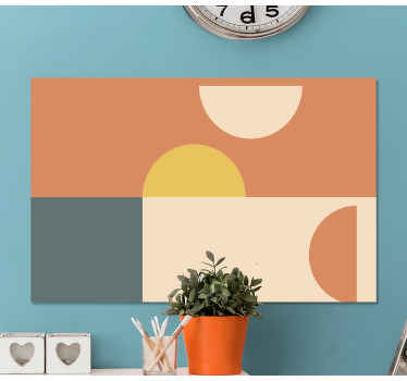 Quadro de figuras geométricas Semicírculos e retângulos - TenStickers