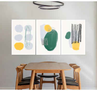Tela geométrica da arte abstrata de rianning. Fundo branco com forma pintada colorida em estilo artístico. Envio imediato!