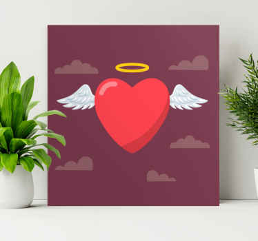 Quadro de arte Coração de anjo colorido - TenStickers
