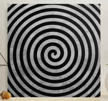 Quadro 3D Redemoinho preto e branco - TenStickers