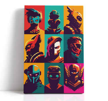 Quadro videogame personagens épicos da arte pop - TenStickers