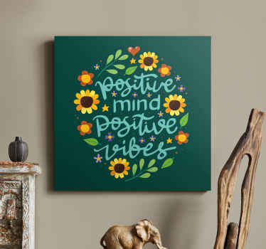 Quadro frase motivacional Flores e citação motivacional - TenStickers