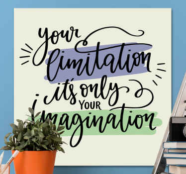 Decore a sua casa e ilumine o seu dia com a nossa decoração positiva de tela motivacional de citação de letras desenhadas à mão! Entrega ao domicílio!