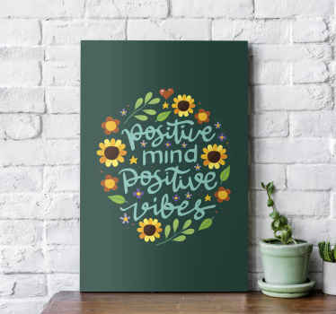 Quadro frase motivacional Flores e citação motivacional - TenStickers