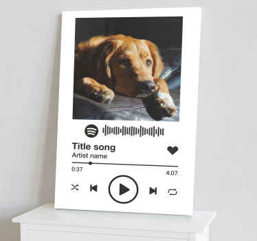 Quadro de música Spotify música fundo branco - TenStickers