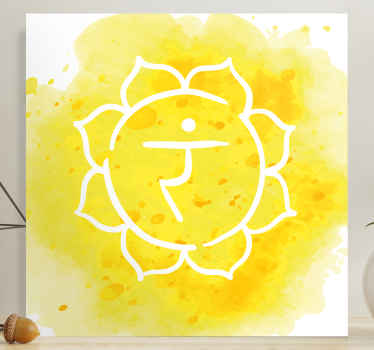 Esta é a coleção perfeita para um visual moderno e natural em sua casa, este símbolo do chakra do plexo solar impressões de arte moderna em tela.