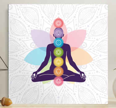 Quadro moderno Os símbolos dos sete chakras - TenStickers