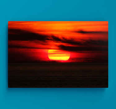 Tela de paisagem com produtoe estilo estético red sky, é a certa para usar em sua sala de estar, cozinha, sala de jantar.