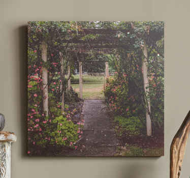 Quadro de paisage Jardim de casa chique - TenStickers