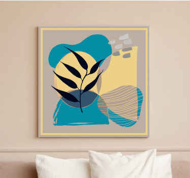 Quadro abstrato Padrão abstrato azul estilo africano - TenStickers