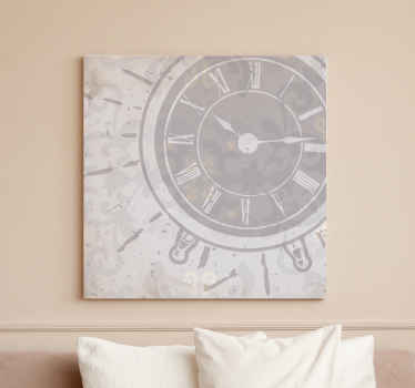 Quadro Decorativo abstrato design de relógio elegante - TenStickers