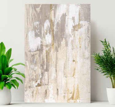 Quadro vintage Pintura abstrata da floresta branca - TenStickers