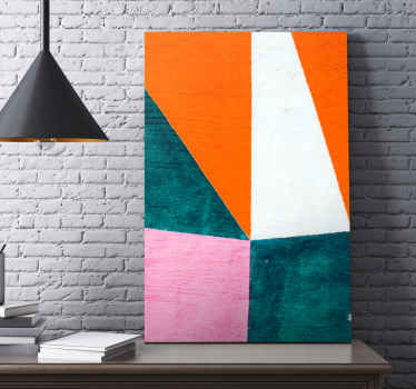 Quadro de figuras geométricas Mosaico pintado à mão - TenStickers