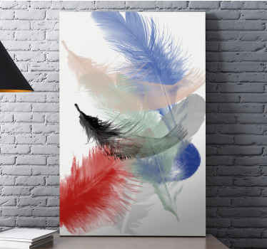 Quadro moderno Desenho de penas coloridas abstratas - TenStickers