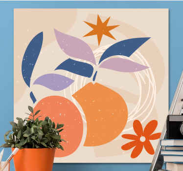 Quadro moderno produtoabstrato minimalista com frutas - TenStickers