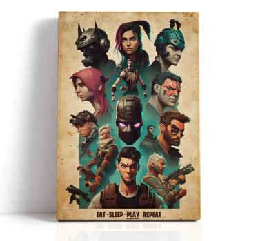 Quadro videogame coleção de personagens épicosUma coleção de pers - TenStickers