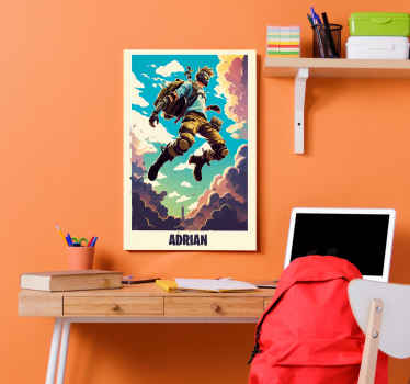 Quadro videogame personagem épica com nome personalizadoPersonage - TenStickers