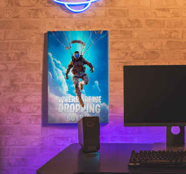 Quadro videogame onde estamos a cair? - TenStickers