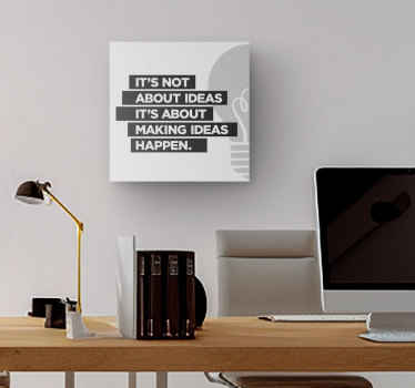 Quadro frase motivacional ideias são a chave para o sucesso. Se v - TenStickers