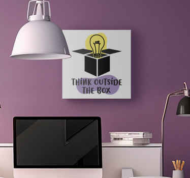 Quadro frase motivacional esta é uma frase para pensar fora da ca - TenStickers