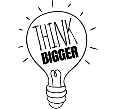 Vinil decorativo think bigger - TenStickers