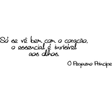 Autocolante texto coração pequeno principe - TenStickers