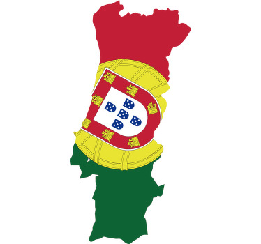 Autocolante da bandeira de Portugal. Decora o teu carro ou mota com este vinil autocolante de Portugal, por um preço económico.