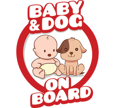 Decore o seu carro com este autocolante baby dog a bordo, para advertir aos outros condutores que o seu pequeno melhor amigo está a bordo.