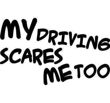 Autocolante para carro frase engraçada - TenStickers