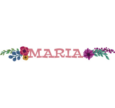 Autocolante personalizado para bicicleta floral - TenStickers